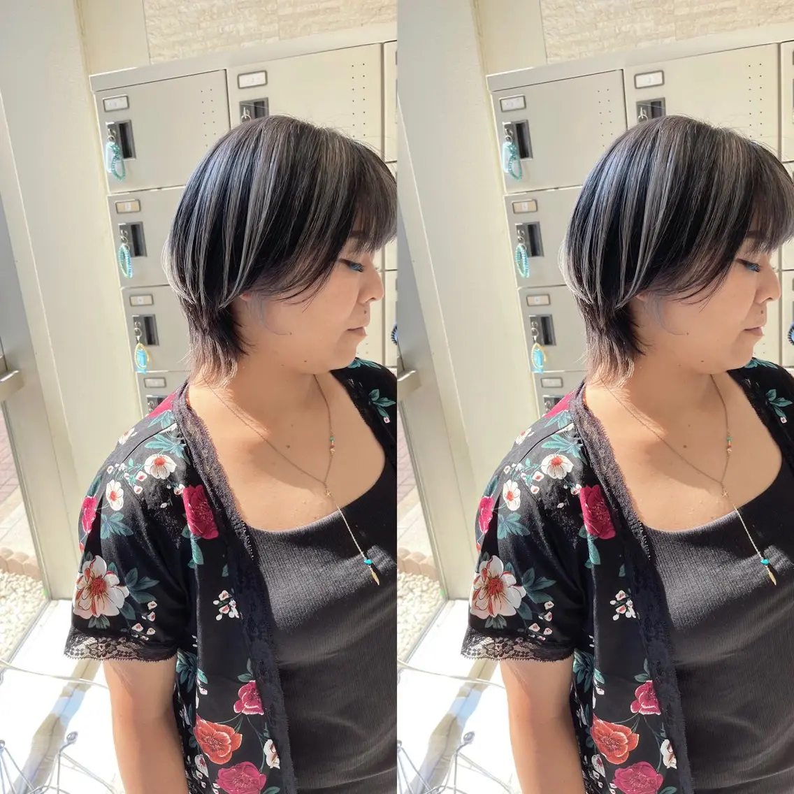 ショート ヘアカラー Y Uのヘアスタイル