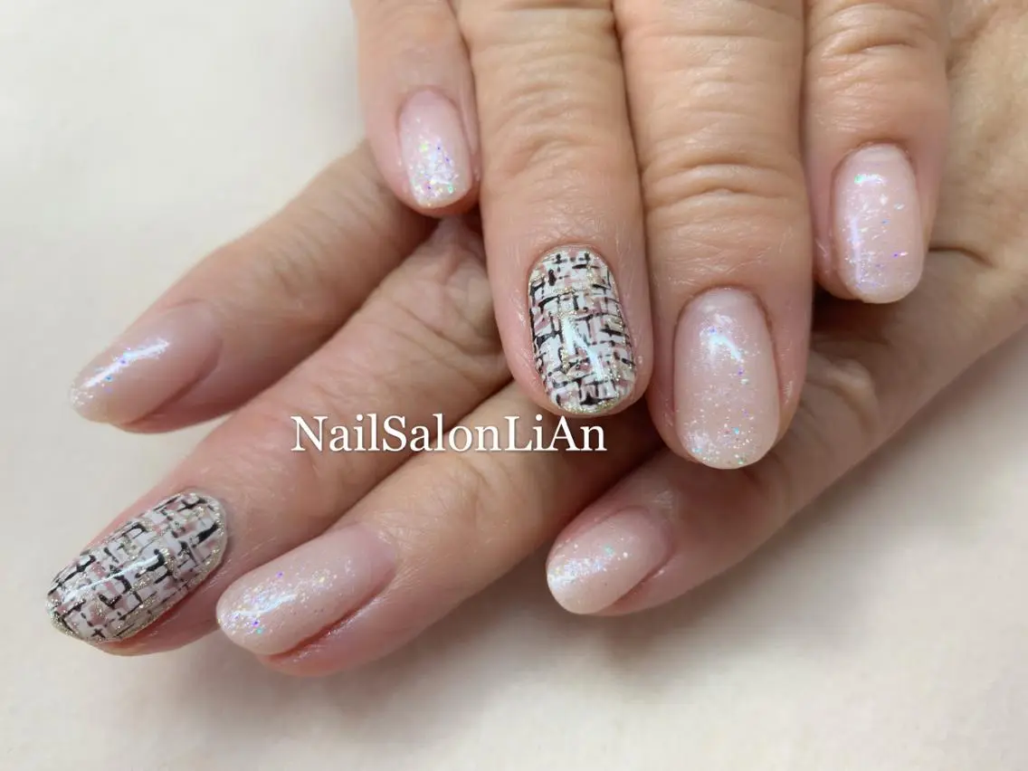 ネイル ツイードネイル NailSalon LiAnのネイルデザイン