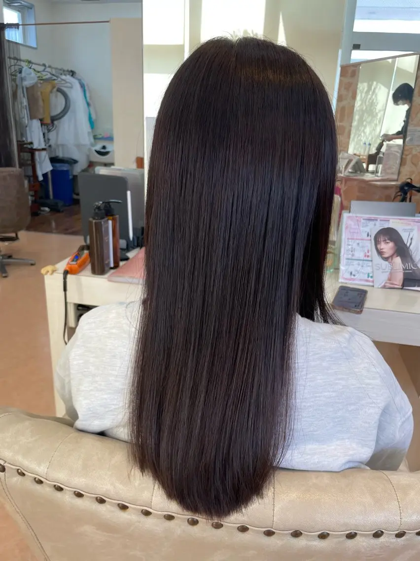 ロング カット ヘアカラー トリートメント 🏝️ウェーヴ佐藤店 🏝️大塚千鶴のヘアスタイル