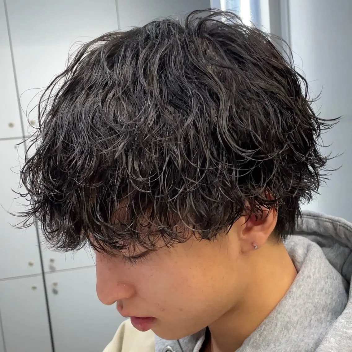 ミディアム パーマ ヘアアレンジ メンズ fifth 石川 凪のヘアスタイル