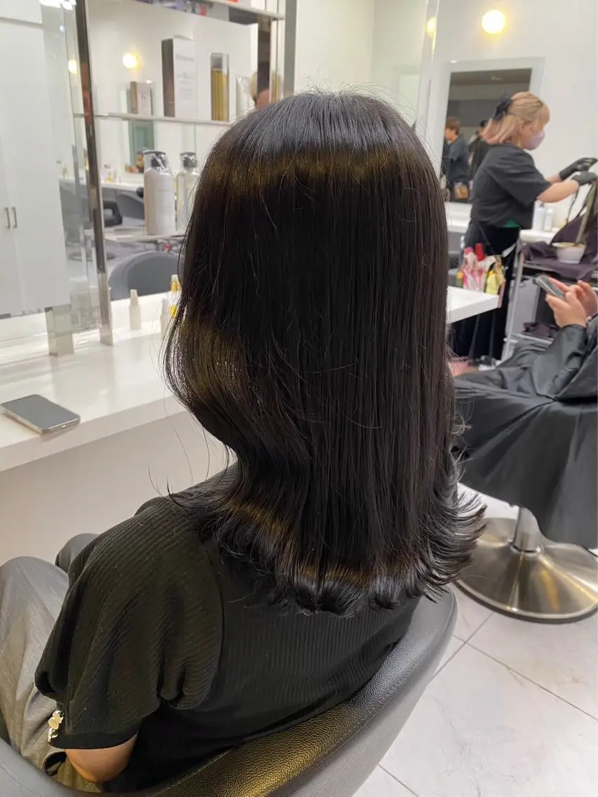 ミディアム カラー ヘアアレンジ Over hair_ misakiのヘアスタイル