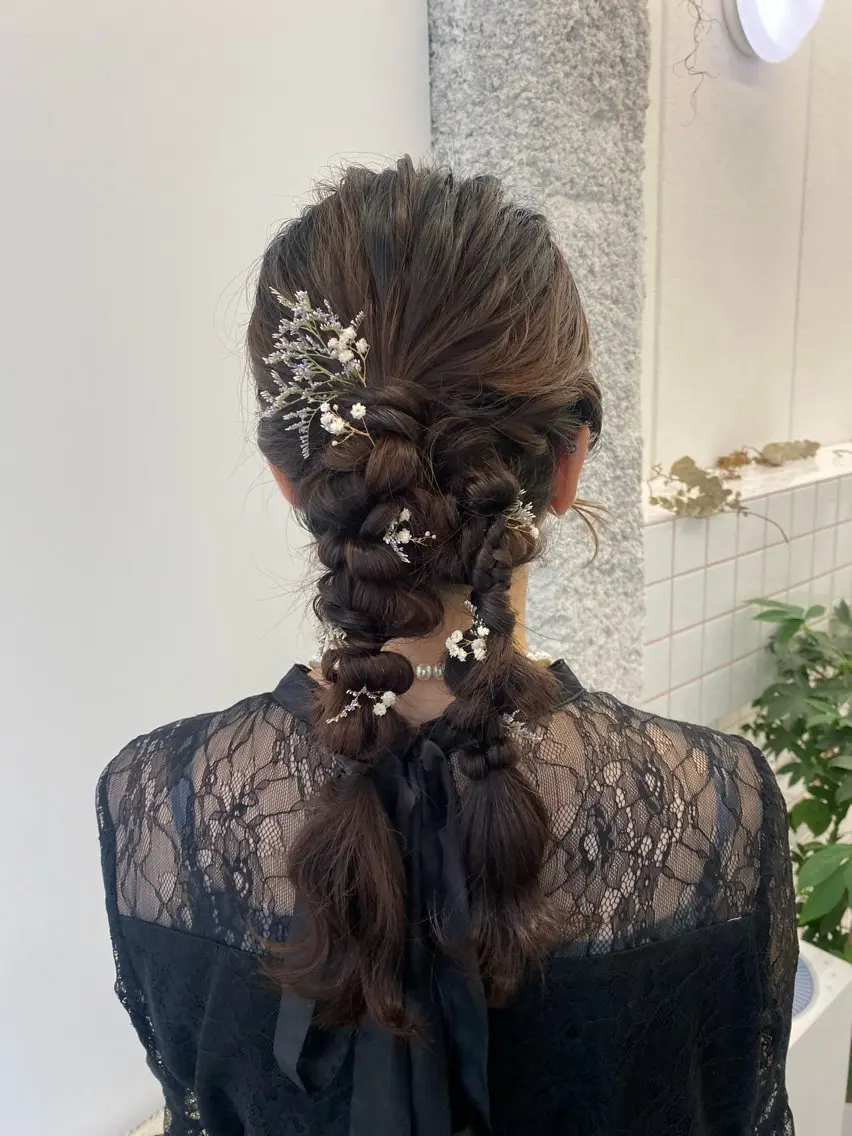 カラー ヘアアレンジ 結婚式・ブライダル NIKO/名古屋/ 髪質改善/艶髪のヘアスタイル