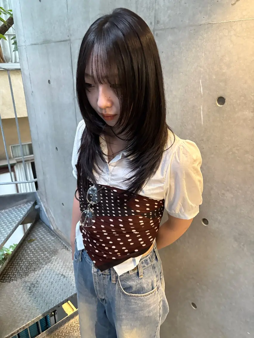ミディアム カラー レイヤーカット 似合わせカット yuuna/ ハッシュカット🎀のヘアスタイル