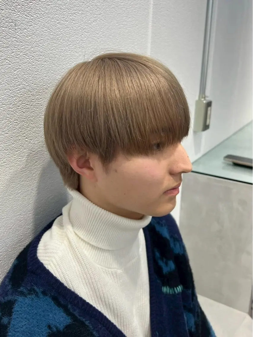 カラー メンズ りき カラー縮毛 レディースも可能のヘアスタイル