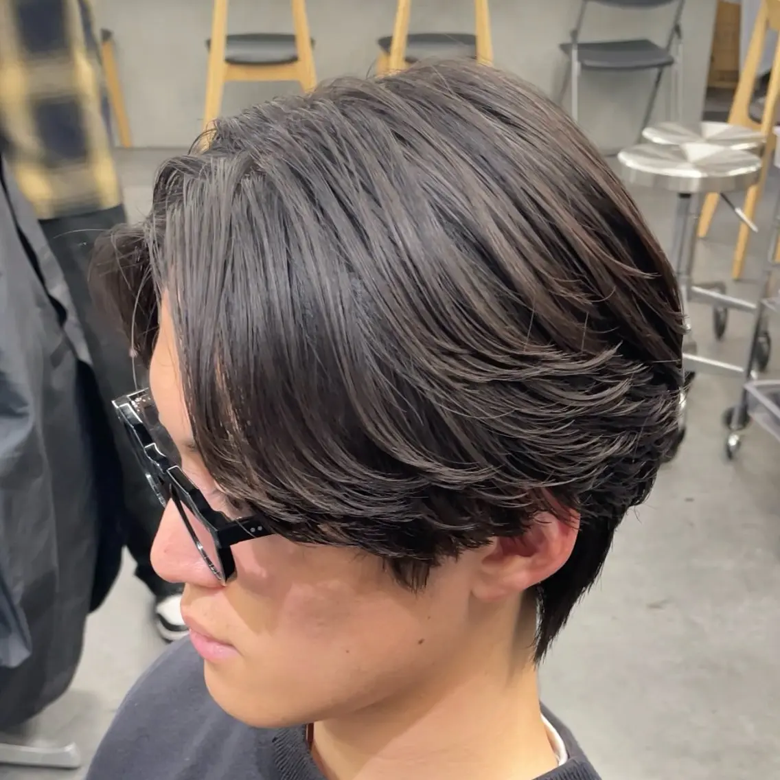 ミディアム パーマ ヘアアレンジ メンズ fifth 石川 凪のヘアスタイル