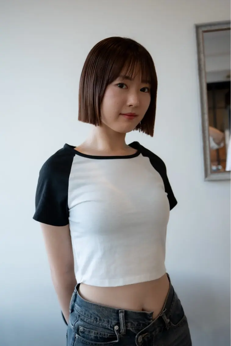 切りっぱなしボブカット+美髪ストレート✨40%オフ❗️の写真