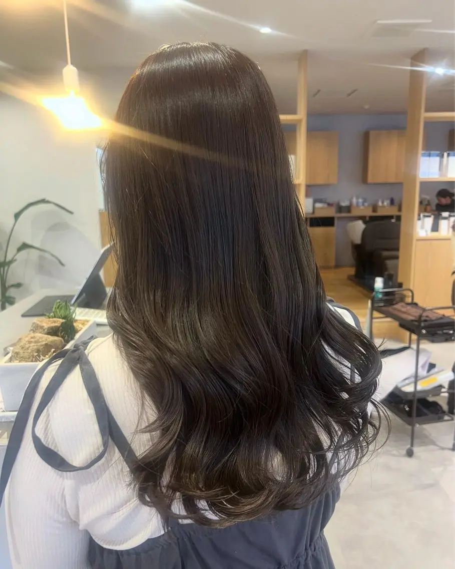 ロング カラー パーマ ヘアアレンジ メンズ ヘアカラー 透明感カラー/ 新潟万代/池野里衣のヘアスタイル