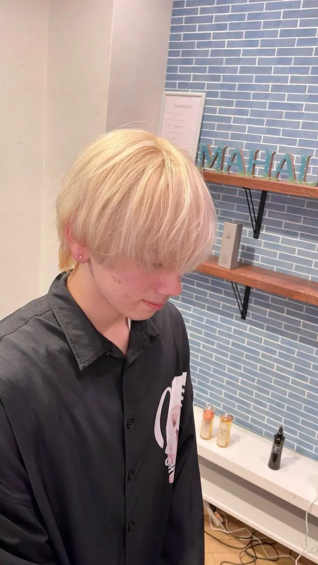 カラー メンズ 椿 星恋のヘアスタイル