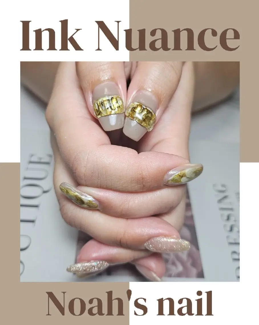ネイル マグネットネイル ニュアンスネイル ハンドネイル Noah'snail   のネイルデザイン