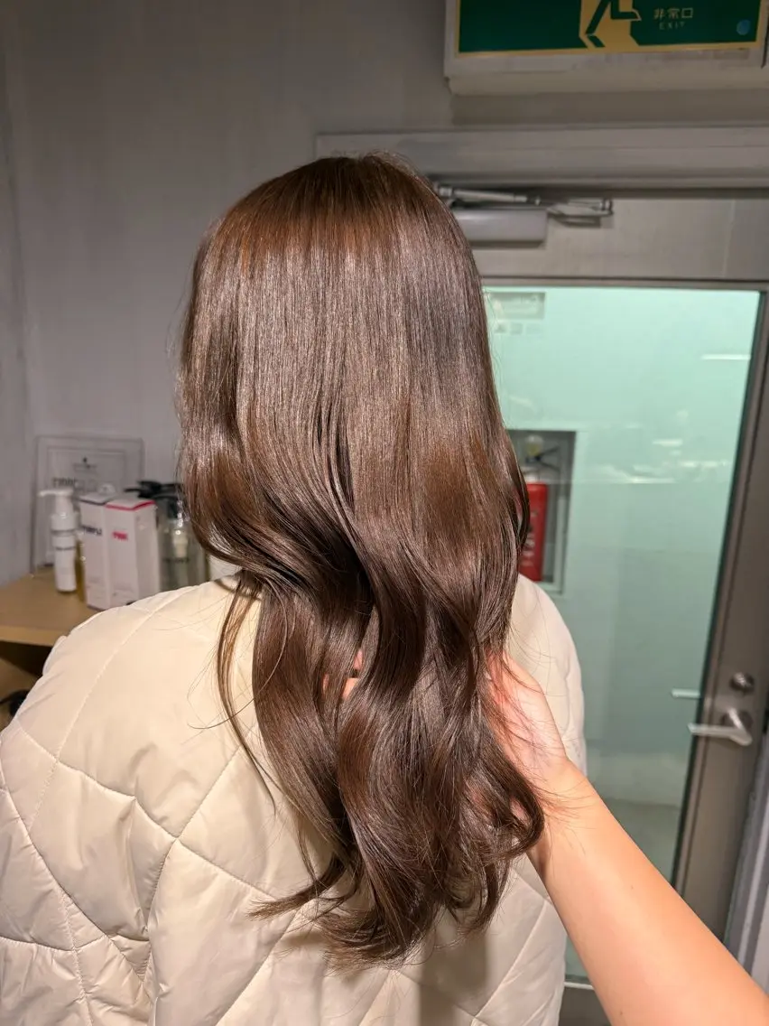 ロング カラー NANAMI🩵 大人可愛い韓国ヘアのヘアスタイル