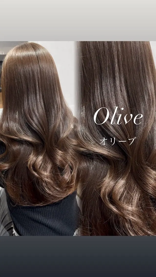 🍁9月先着1名様🍁秋の寒色🍁透明感カラー➕髪質改善トリートメント✨※オリーブ、オリーブベージュ、ミントカラーなどの写真