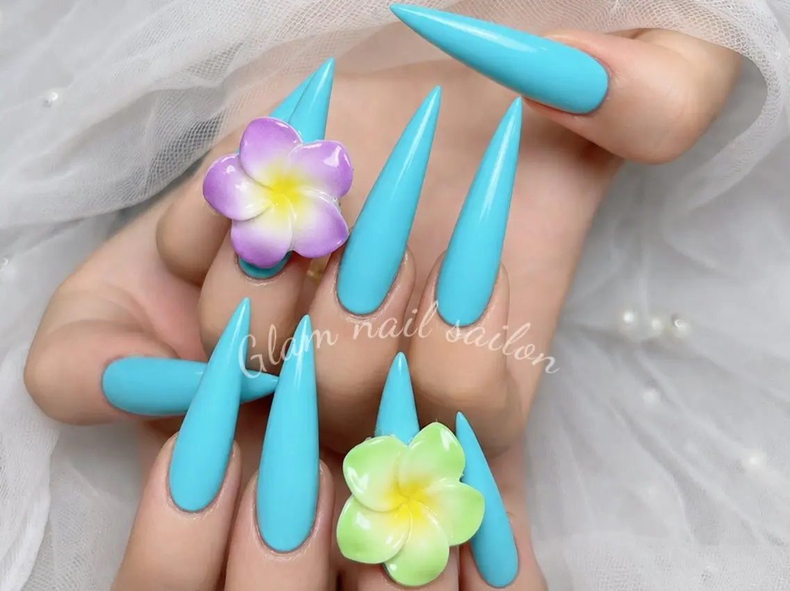 ネイル エツメ💅 長さ出し🎀デザインのネイルデザイン