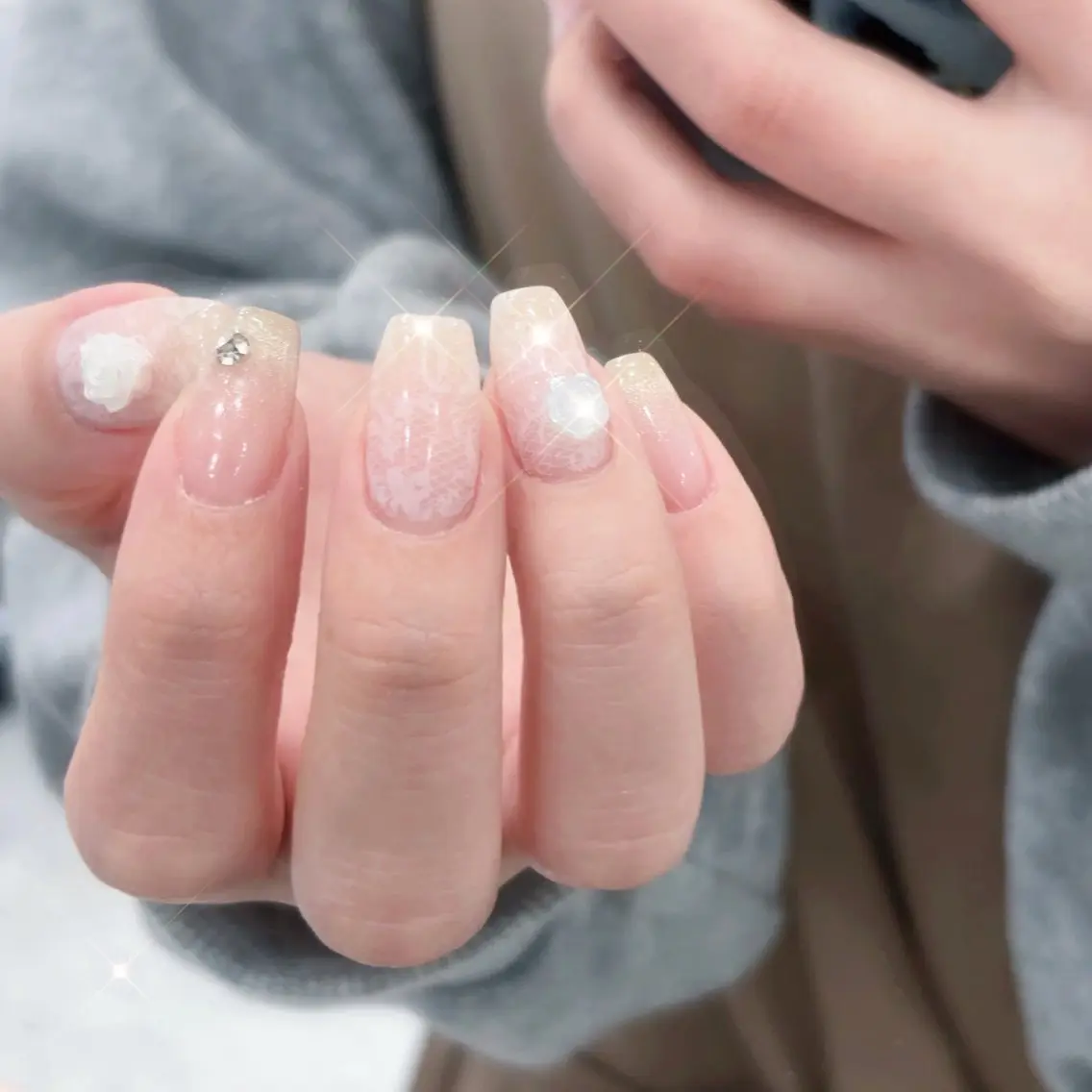 ネイル ハンドネイル 🩰ミキ/韓国♡ 大人girlyネイルのネイルデザイン