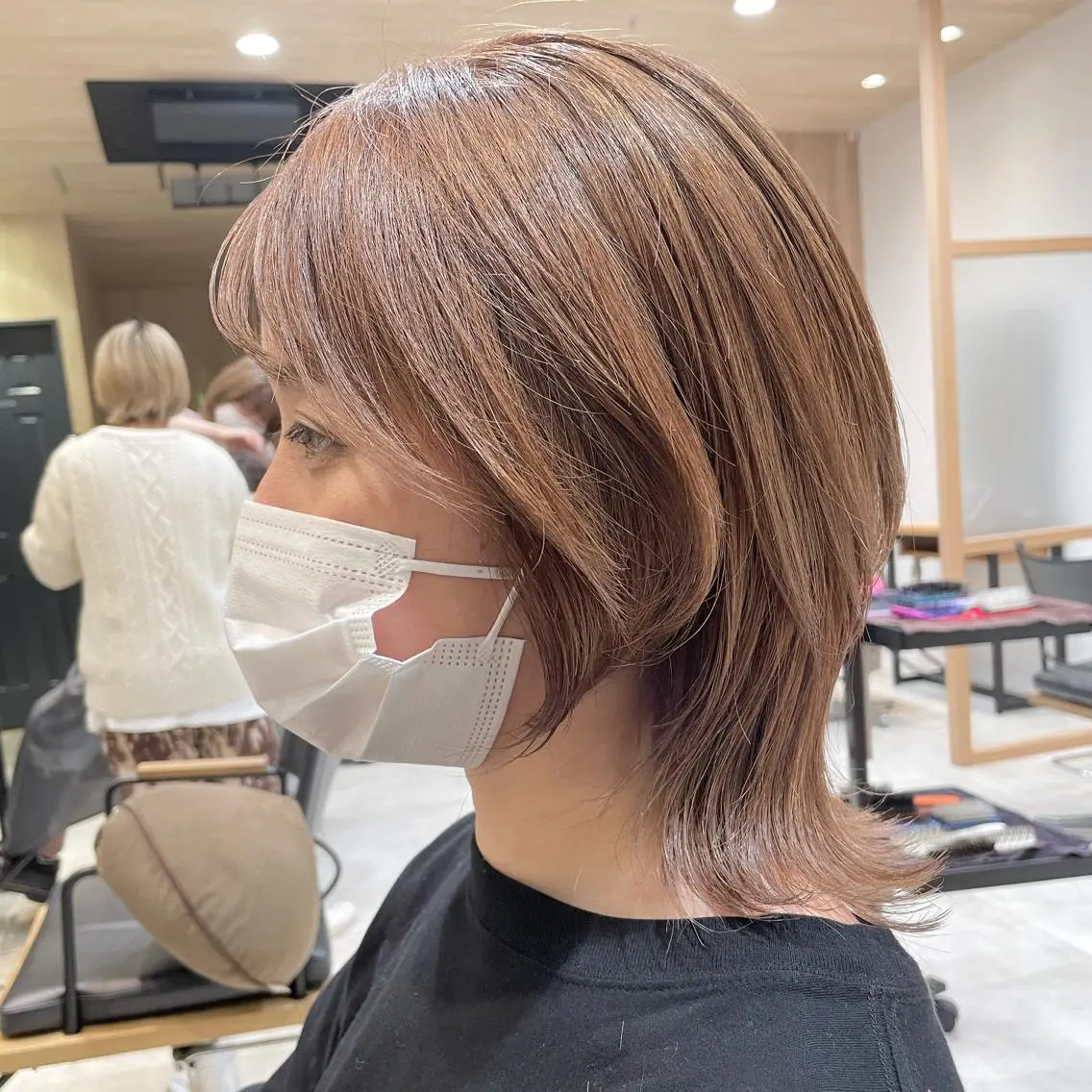 ミディアム カラー カット ヘアカラー 似合わせ レイヤー須川のヘアスタイル