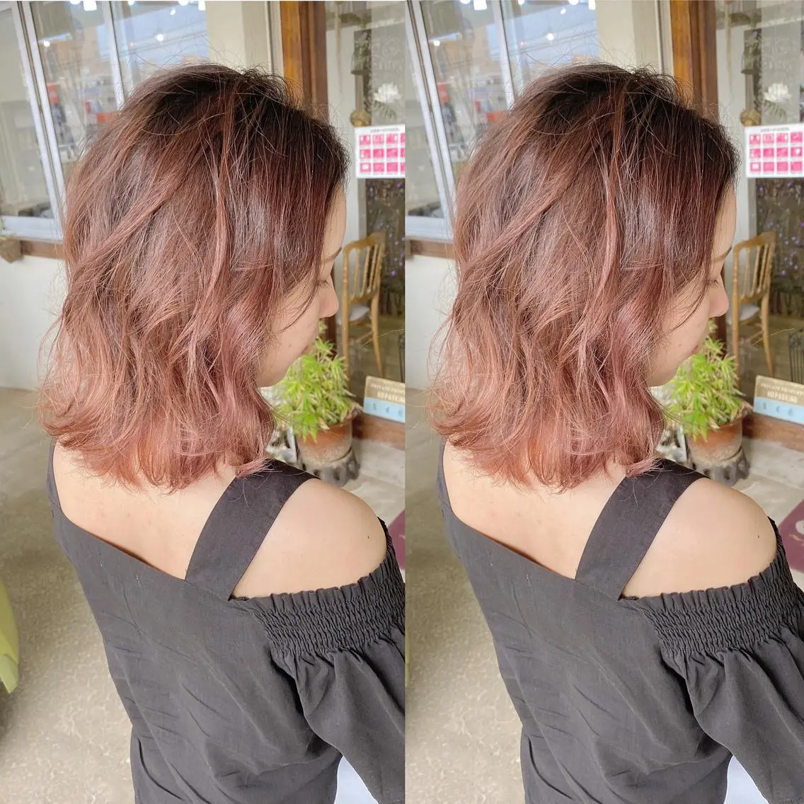 ミディアム カラー ハイライトカラー ハイライト カット ヘアカラー grand juteのヘアスタイル