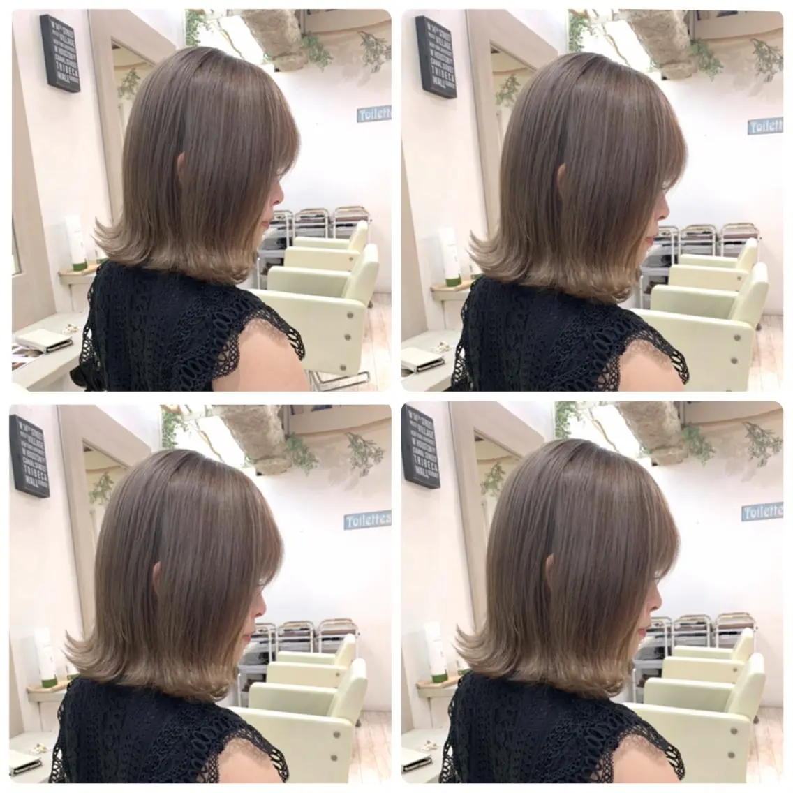 ミディアム カラー カット ヘアカラー 京都大人女性ショート 徒歩1分/秋山のヘアスタイル