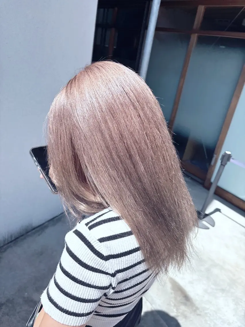 セミロング カラー ヘアカラー トリートメント 鮫島海斗☆レイヤー☆ ケアブリーチのヘアスタイル