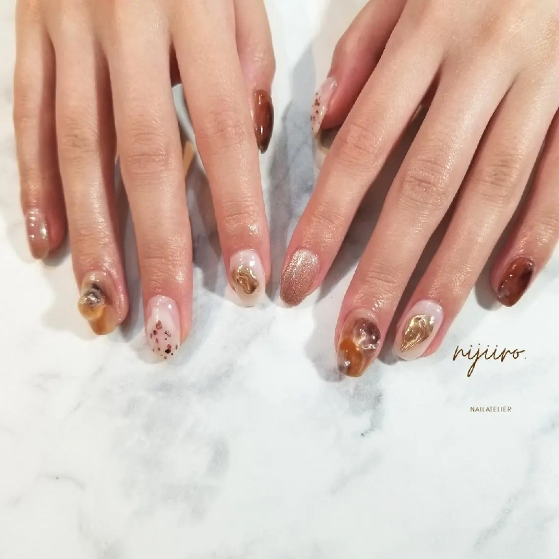 ネイル ニュアンスネイル ハンドネイル nijiiro🌈 サトウのネイルデザイン