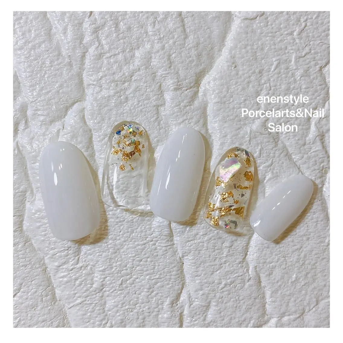 ミディアム ネイル ハンドネイル 🐾enen style 🐾のネイルデザイン