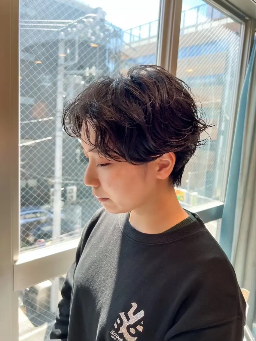 期間限定価格◎【簡単セット⭐️】カット➕パーマ➕1STEPトリートメント✂︎✨️の写真