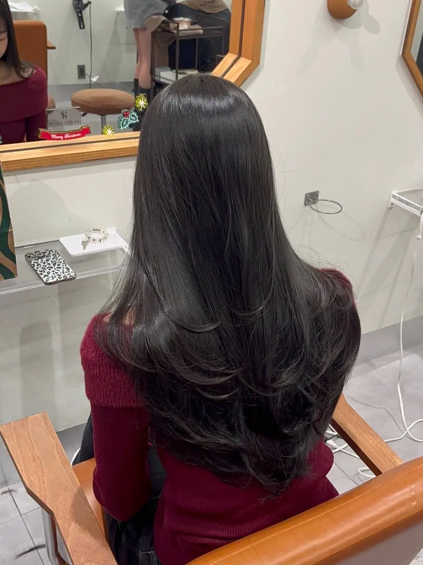 カラー 透明感カラー グレージュ ヘアカラー やまもと ここのヘアスタイル