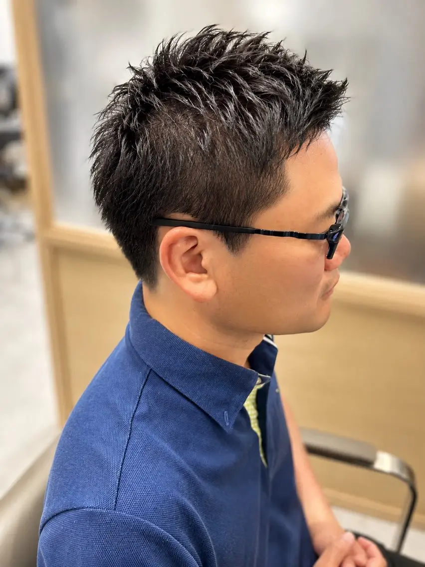 ショート メンズ 刈り上げ ショートヘア カット トリートメント ヘッドスパ 久木原 ゆりのヘアスタイル