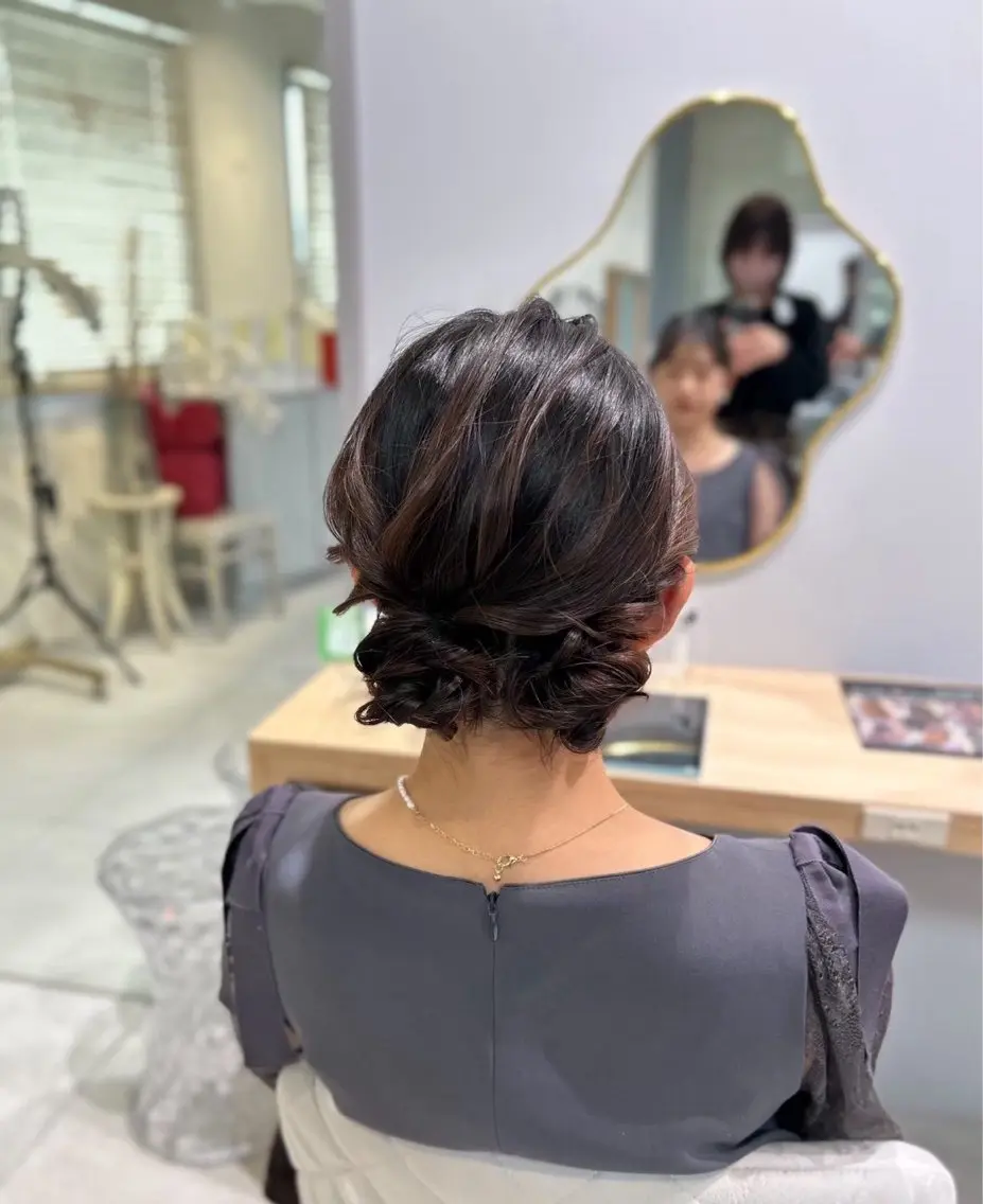 ヘアアレンジ ホナミ🤎艶カラー/ アレンジ/縮毛矯正のヘアスタイル