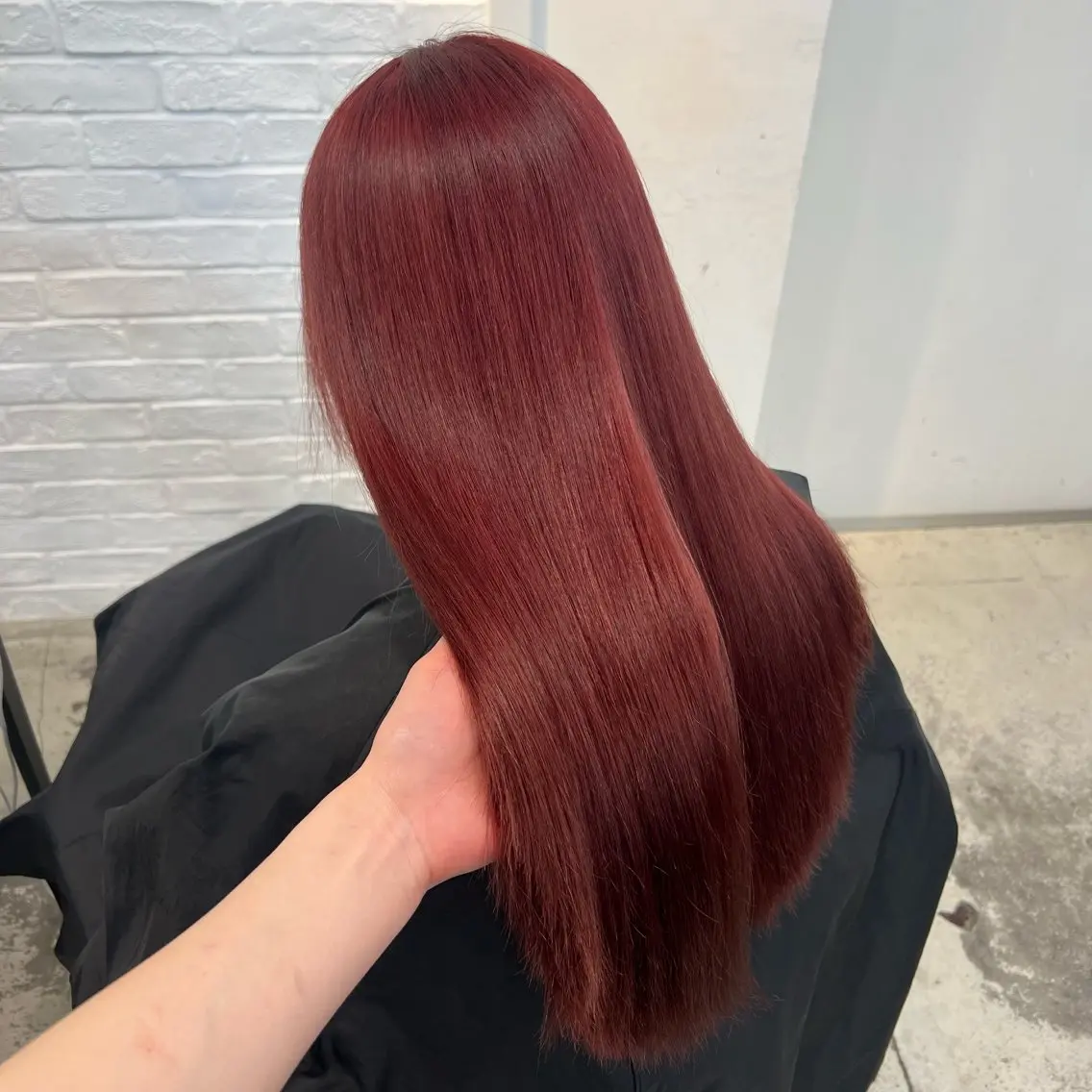 ロング カラー ブリーチ ダブルカラー レッドカラー トリートメント 🌼動き×透明感🩵 ハイトーン/ナナのヘアスタイル