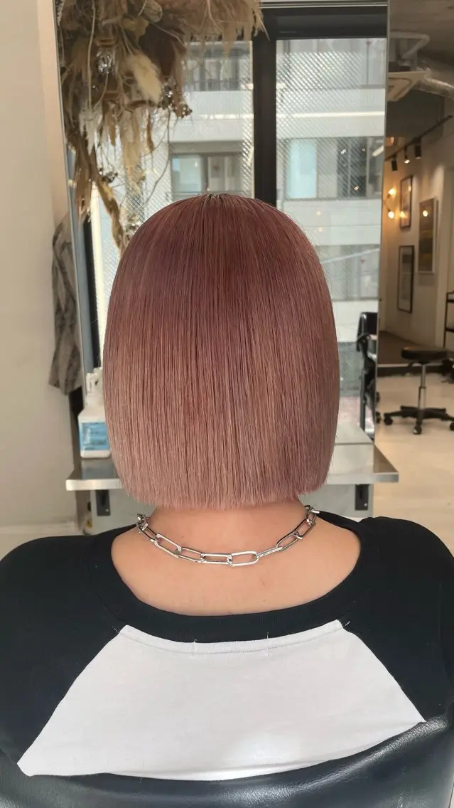 ミディアム カラー ボブ 似合わせハイトーン ヒロトのヘアスタイル