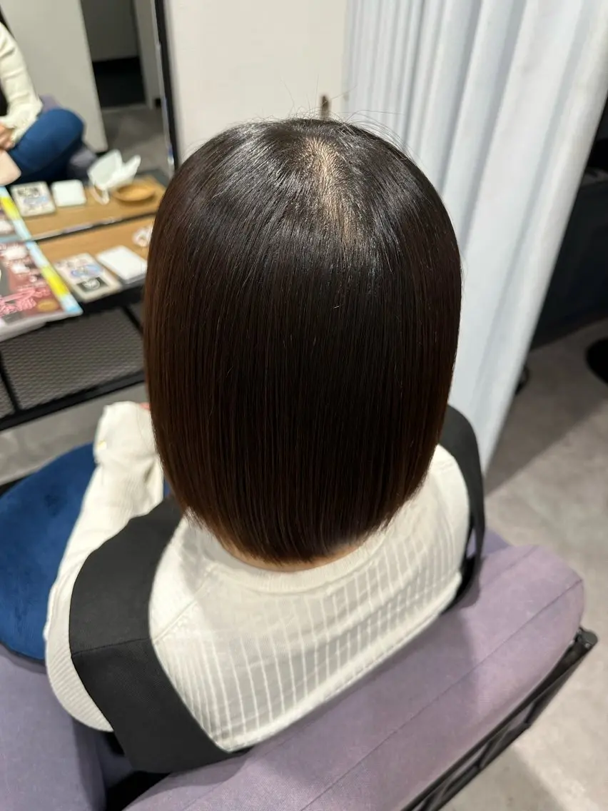 ミディアム 酸性ストレート 稲本麻衣 【韓国ヘア】のヘアスタイル