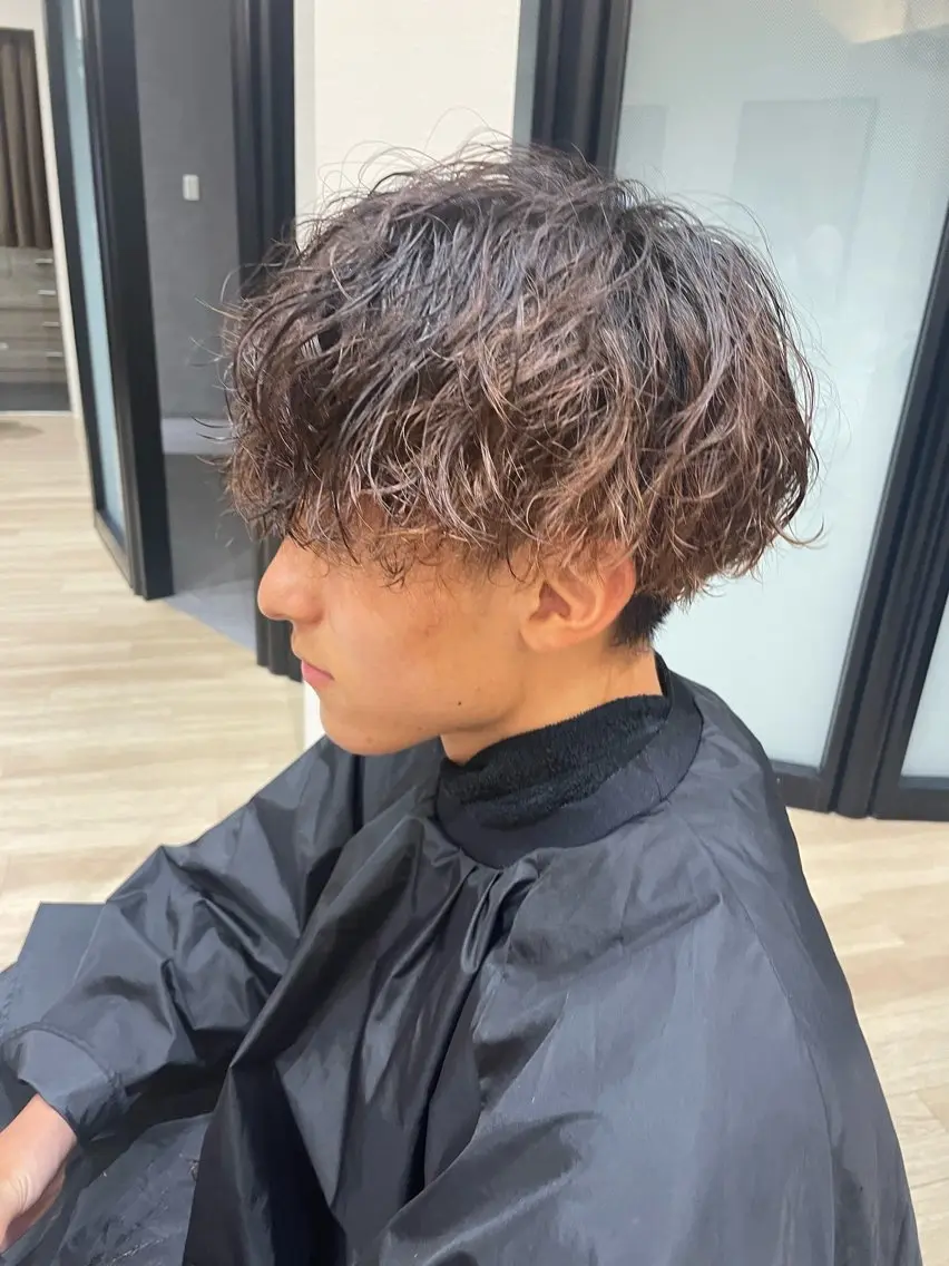 ショート カラー パーマ メンズ 🍀ハイトーン 🍀しょうたのヘアスタイル