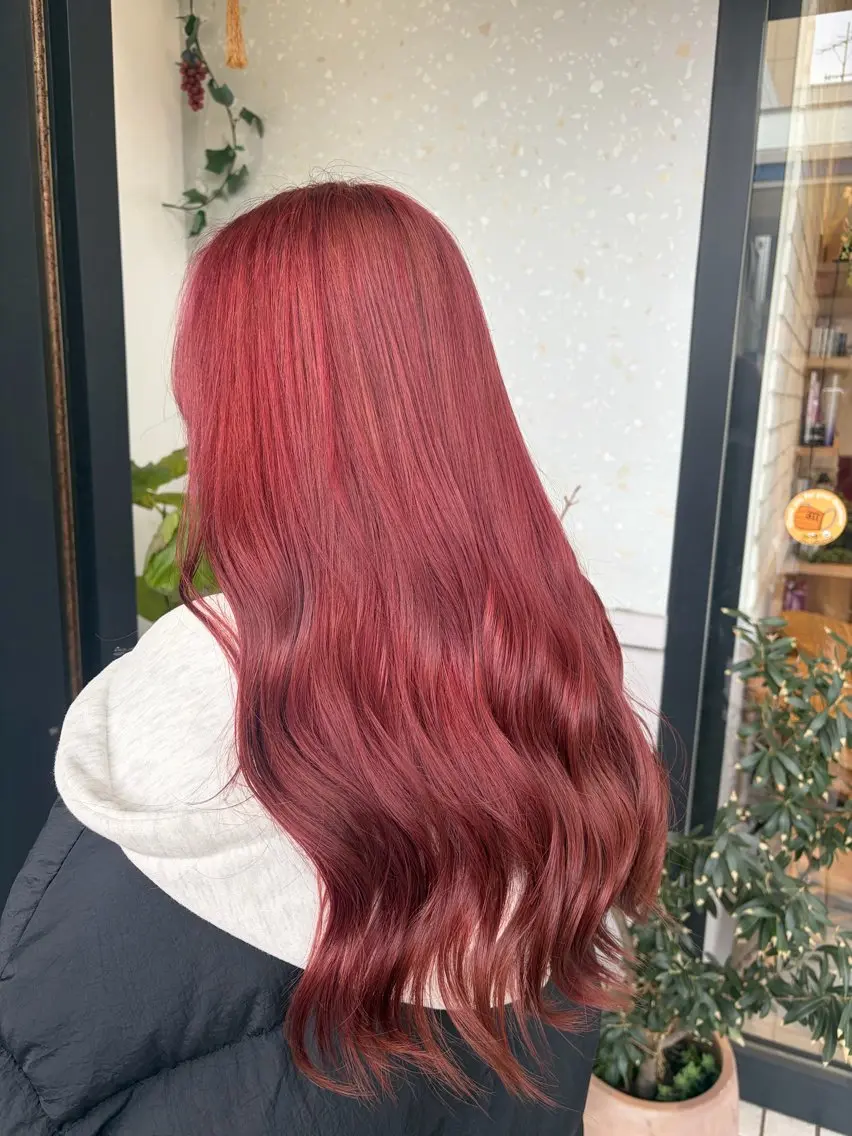 ロング ヘアカラー ツヤカラー3850 まいのヘアスタイル