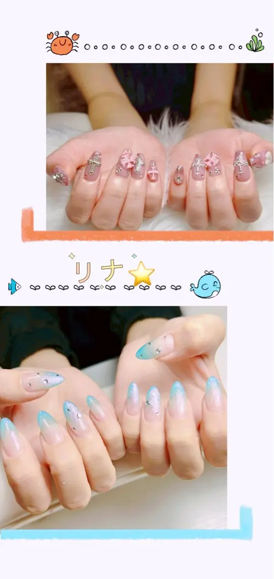 セミロング リナ ⭐️のネイルデザイン