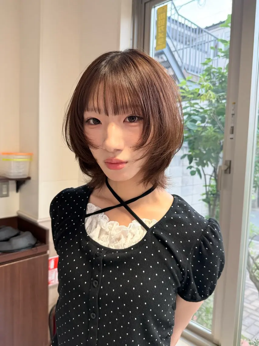 ショート 顔まわりレイヤー 顔周りカット レイヤーカット hana 🌷´-のヘアスタイル