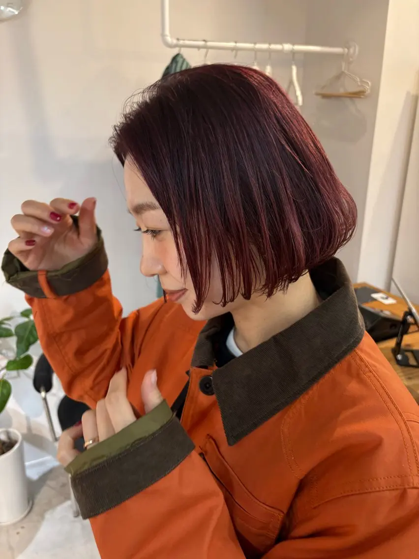 ミディアム カラー ブリーチ ダブルカラー カット ヘアカラー トリートメント fit/ madokaのヘアスタイル