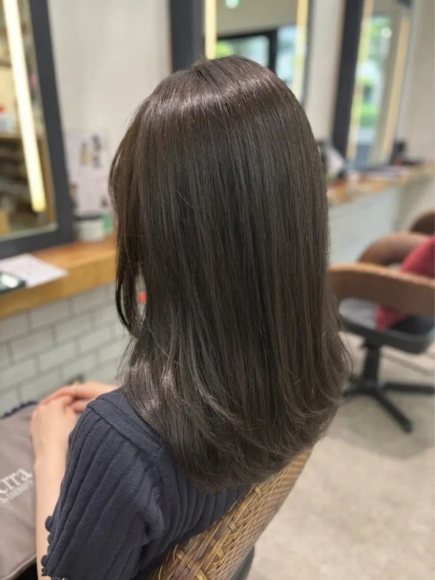 セミロング カラー 髪質改善💖うる艶髪 ayumiのヘアスタイル