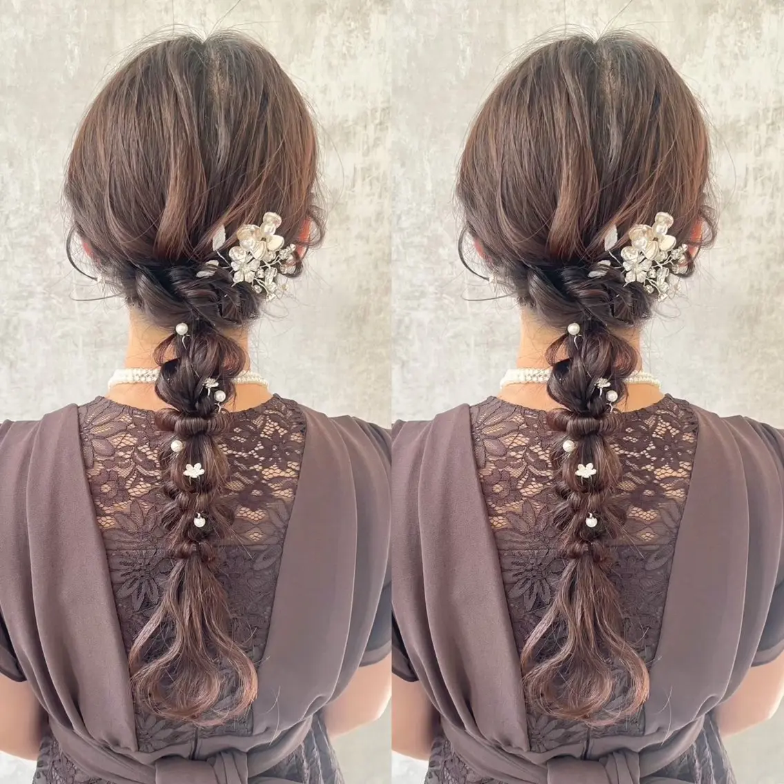 ロング ヘアアレンジ 結婚式・ブライダル ロング 羽エク指名No1✨️ シールエク🌙しぇるのヘアスタイル