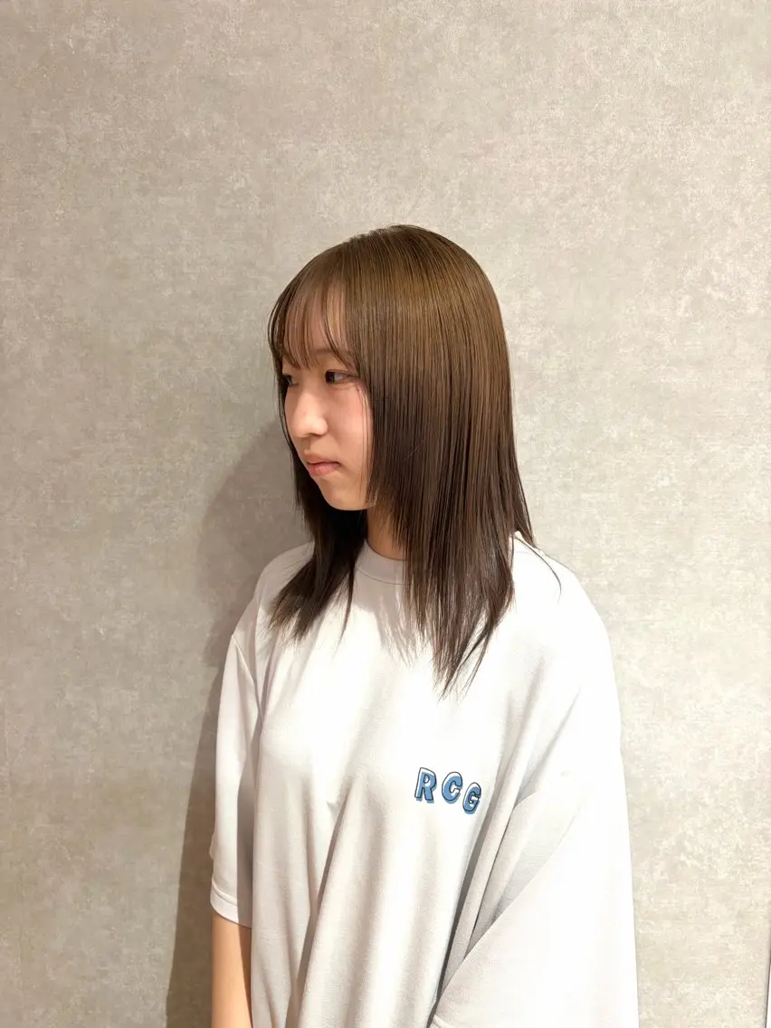 ミディアム ヘアカラー トリートメント 透明感イルミナカラー /寒色/MOMOKAのヘアスタイル
