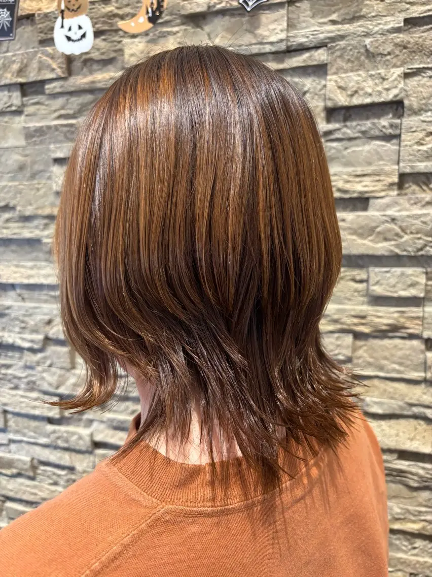 ミディアム 作並 美穂のヘアスタイル