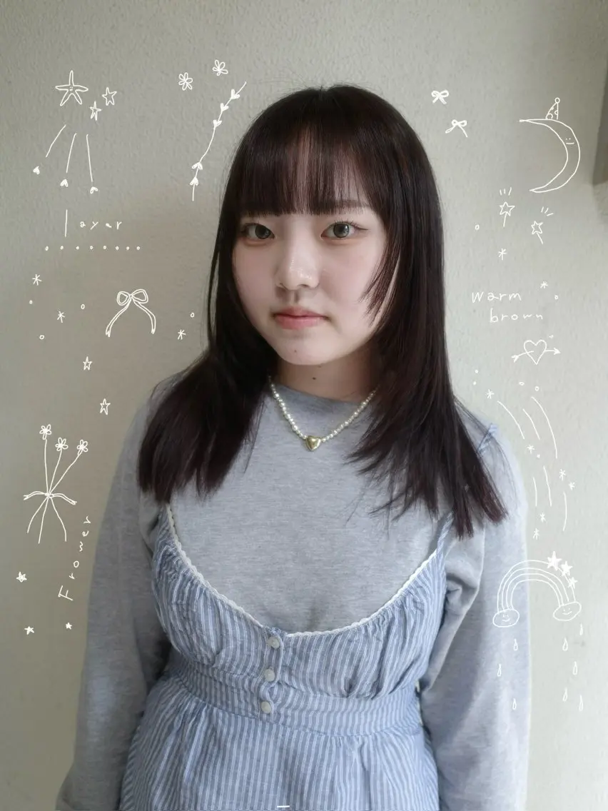 セミロング カラー ブラウンカラー レイヤーカット カット ヘアカラー yupi🐈‍⬛ レイヤー/パーマのヘアスタイル