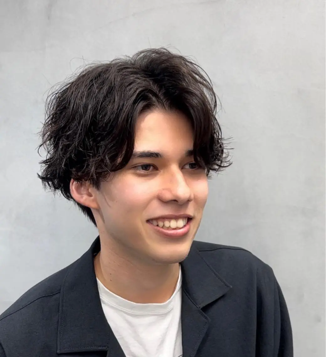 ショート パーマ メンズ メンズパーマ スペインカール スパイキーショート ツイストスパイラルパーマ 波巻きパーマ 松下 友希 【fifth】のヘアスタイル