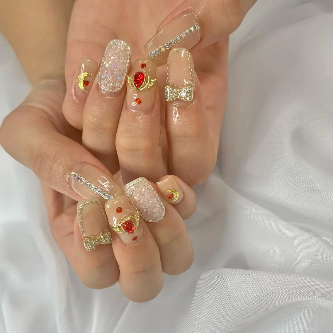ネイル リボン ハンドネイル フットネイル Nailsalon Fave/Rinaのネイルデザイン