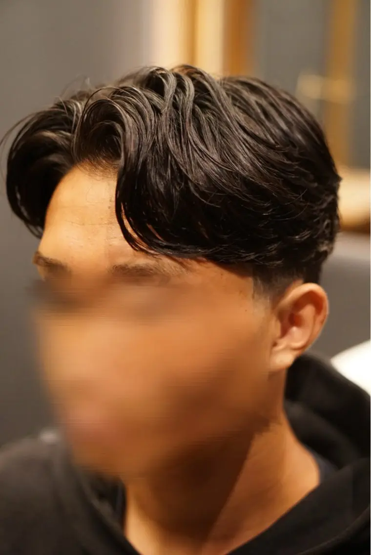 ショート パーマ メンズ フェードカット メンズパーマ ニュアンスパーマ カット パーマ 橋川 飛鷲のヘアスタイル
