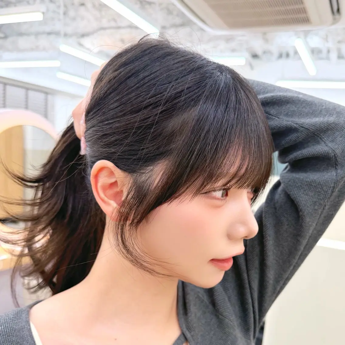 ミディアム レイヤーカット カット Bonheur銀座 /前田 栞九郎のヘアスタイル