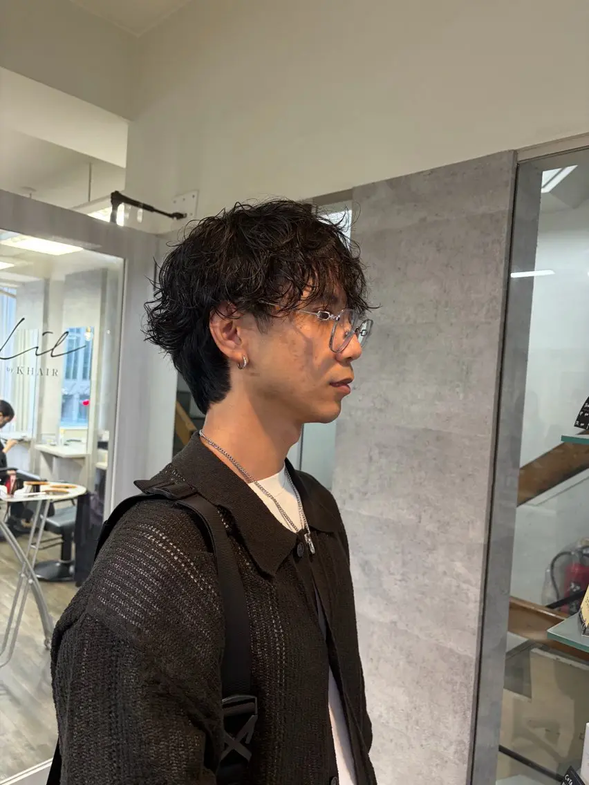 【人気No.2韓国風🇰🇷シャドウパーマ+メンズカット】セットを簡単にカッコよく💫の写真