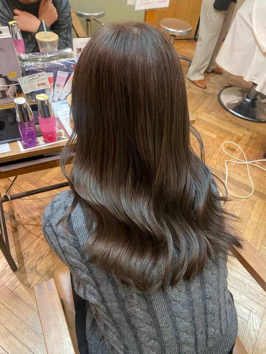 セミロング カット ヘアカラー トリートメント 透明感カラー/ 小顔カット/ミヅキのヘアスタイル
