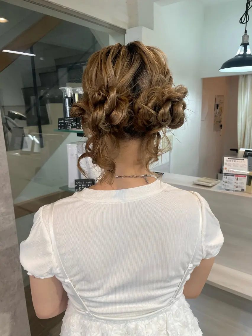 ヘアアレンジ 結婚式・ブライダル ヘアセット yukiho/ アレンジ/梅田美容室のヘアスタイル