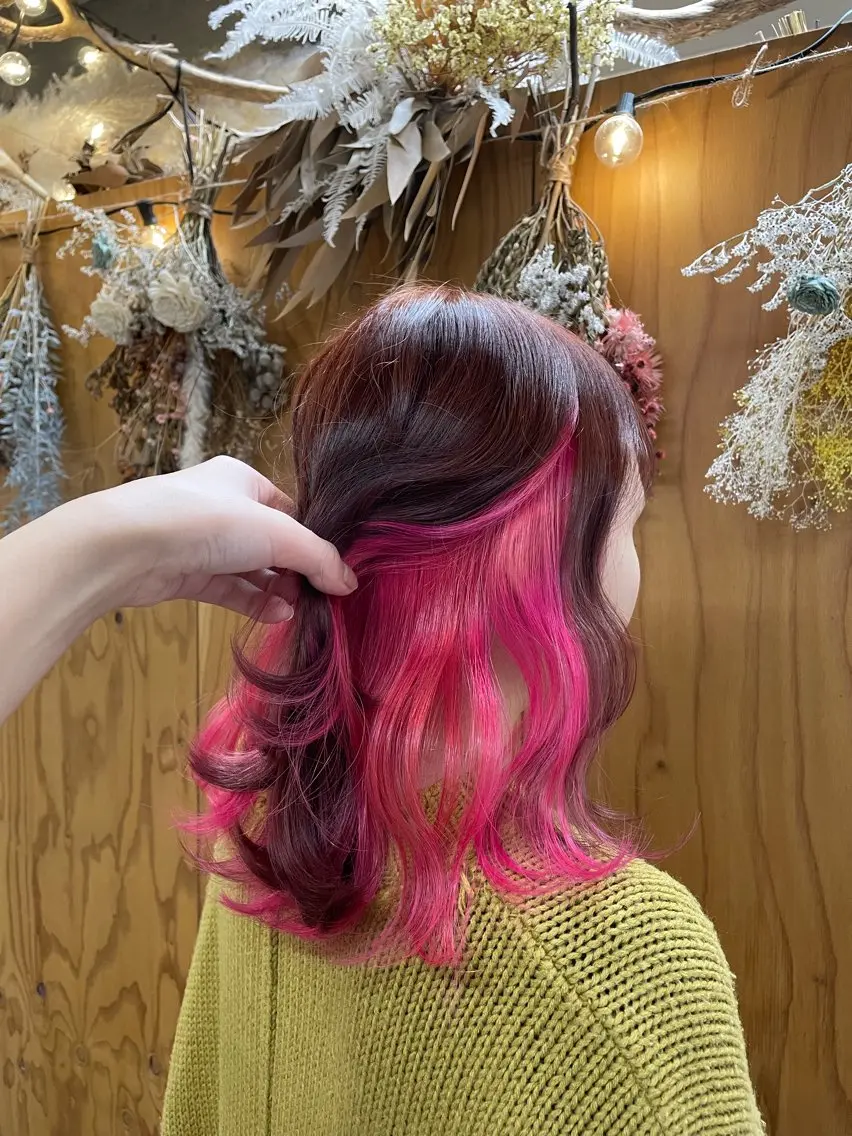 🤎前髪カット&インナーカラー(ブリーチあり)の写真