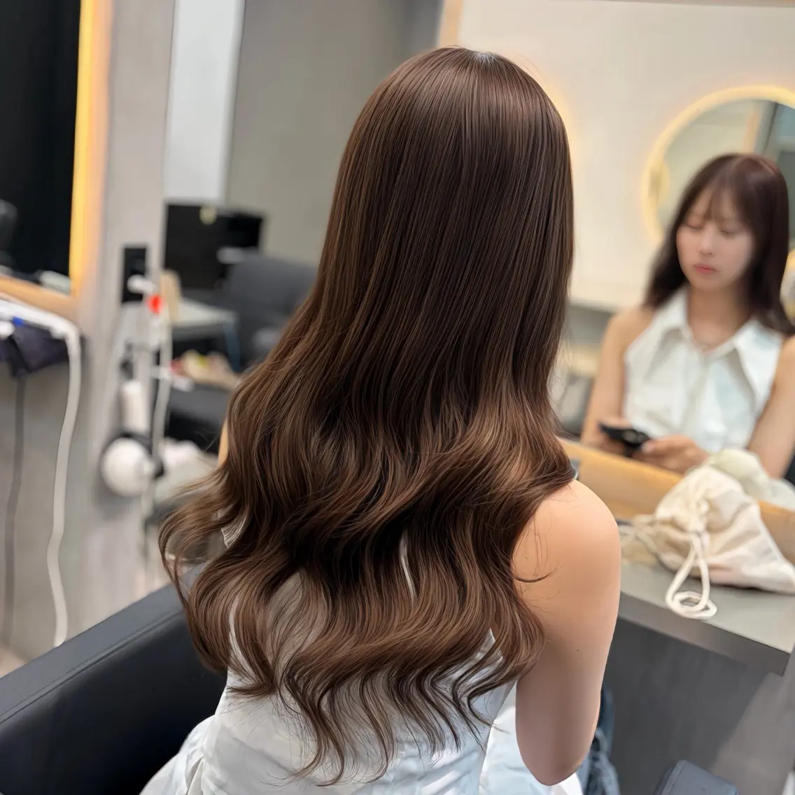 カラー アッシュ アッシュブラウン ブラウンカラー モカブラウン エクステ MOMOKA /　Lapis今泉店のヘアスタイル