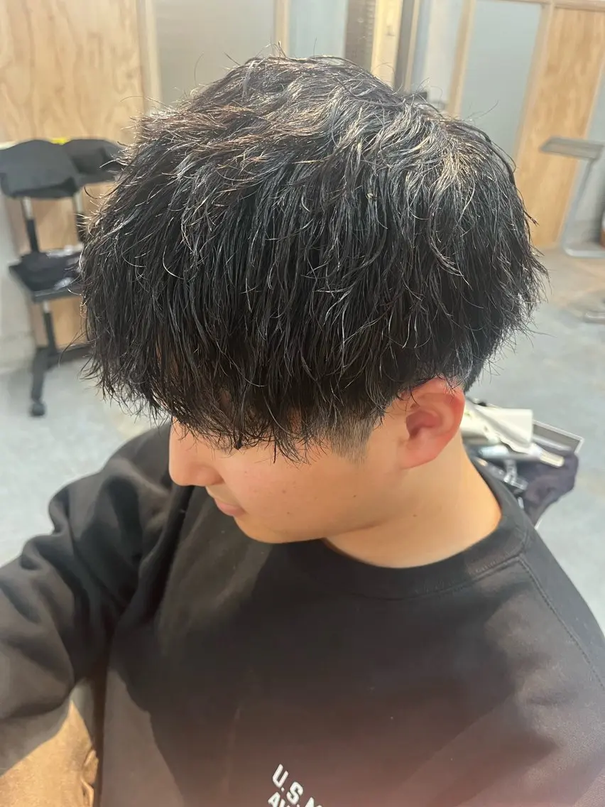 メンズ カット パーマ 長谷川 啓吾のヘアスタイル